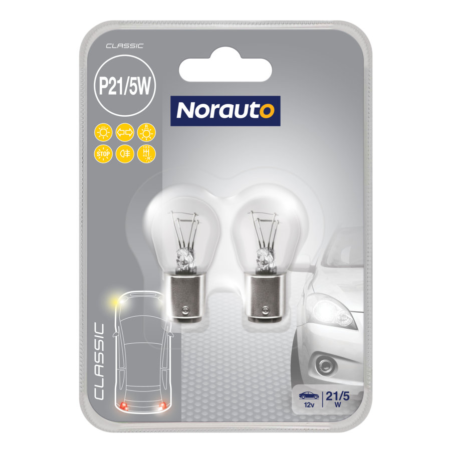 2 luces NORAUTO Classic P21/5W - Norauto