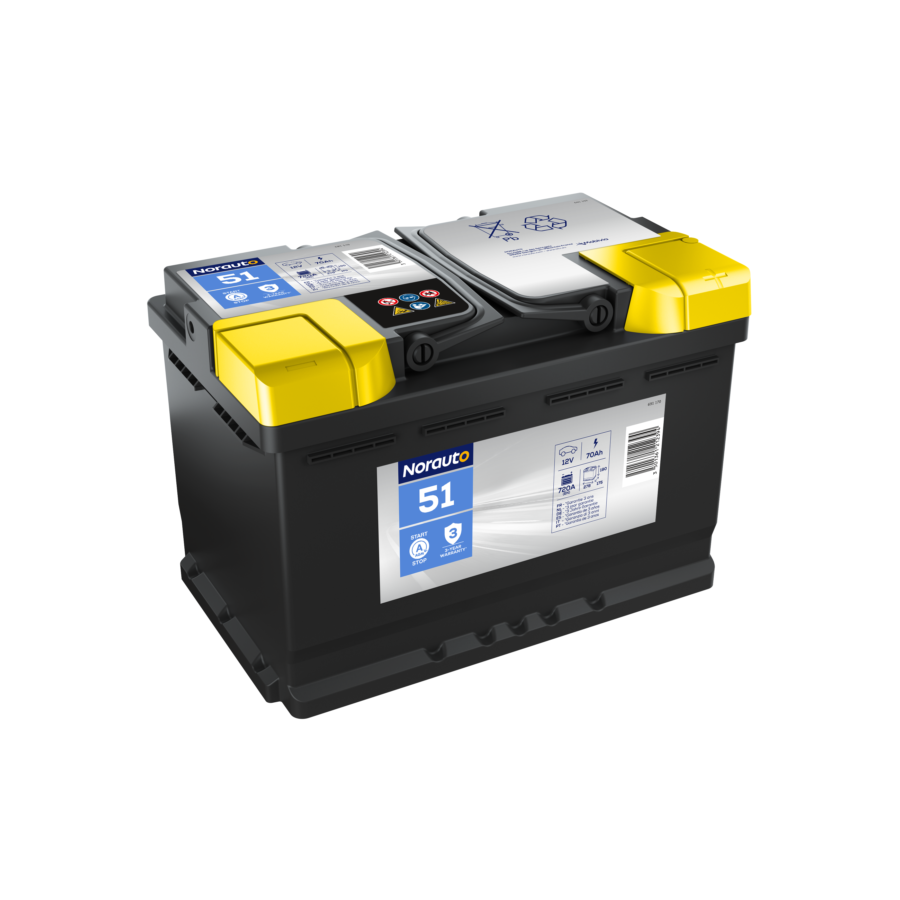 Batería Norauto Bv51 Agm 70 Ah De 720 A