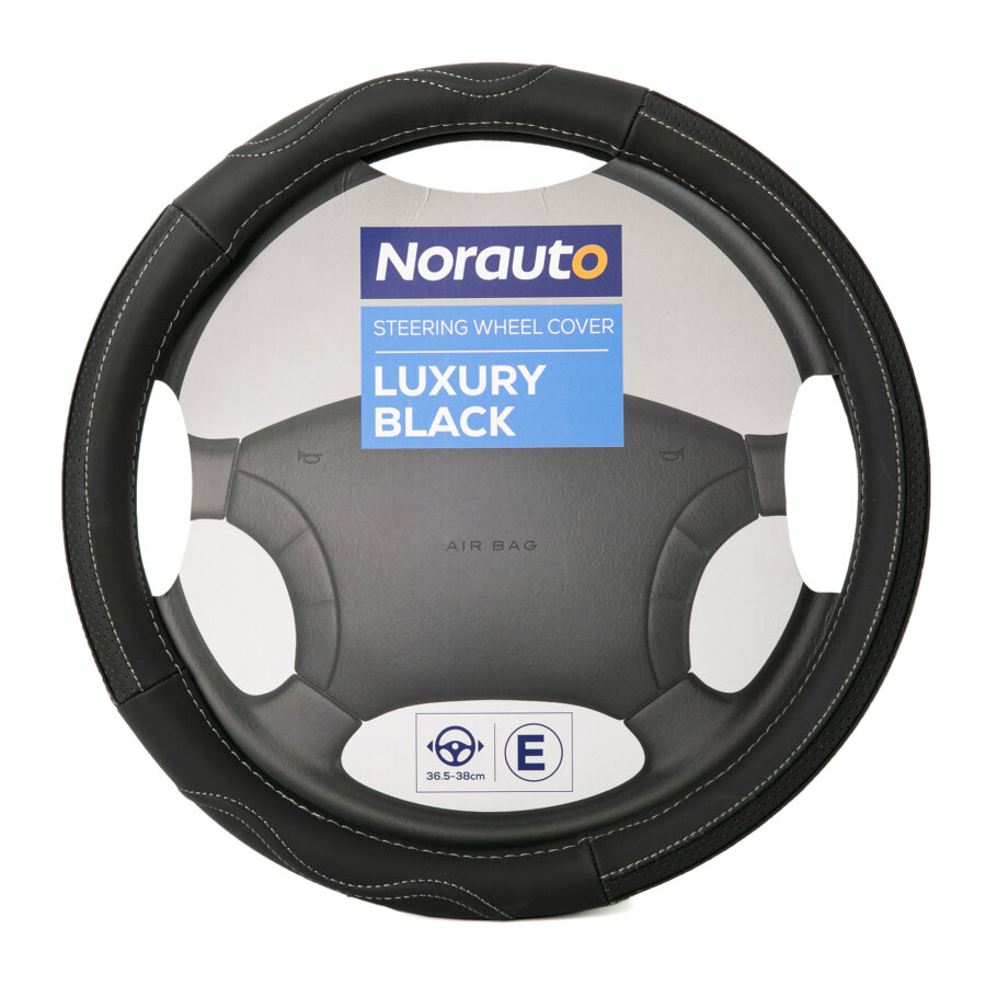 Cubrevolante Cuero Norauto Luxury Negro