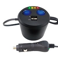 NORAUTO doble toma de mechero con dos puertos usb - 12 V/24 V 10 A