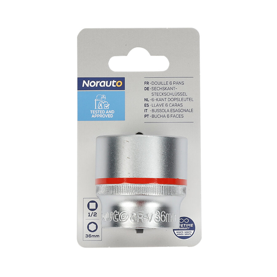 Dado De 6 Puntos 3/8" Para Coche Y Mecánica - Llave De Vaso 17mm Poco Profundo De Acero Cromo-vanadio