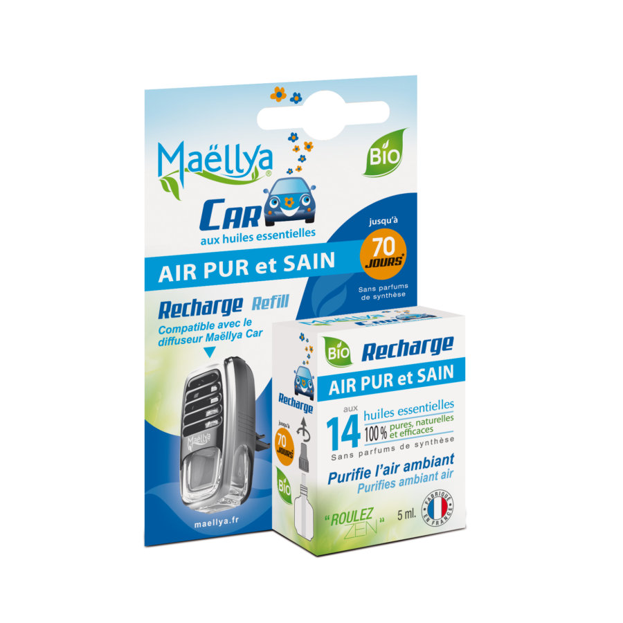 Recarga para ambientador de coche orgánico MAELLYA Essential Oils Pure and  Clean Air - 5 ml - Norauto