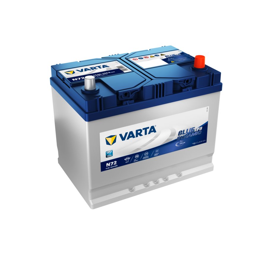 Batería Start-Stop VARTA BLUE Dynamic EFB N72 72Ah - 760A - Norauto