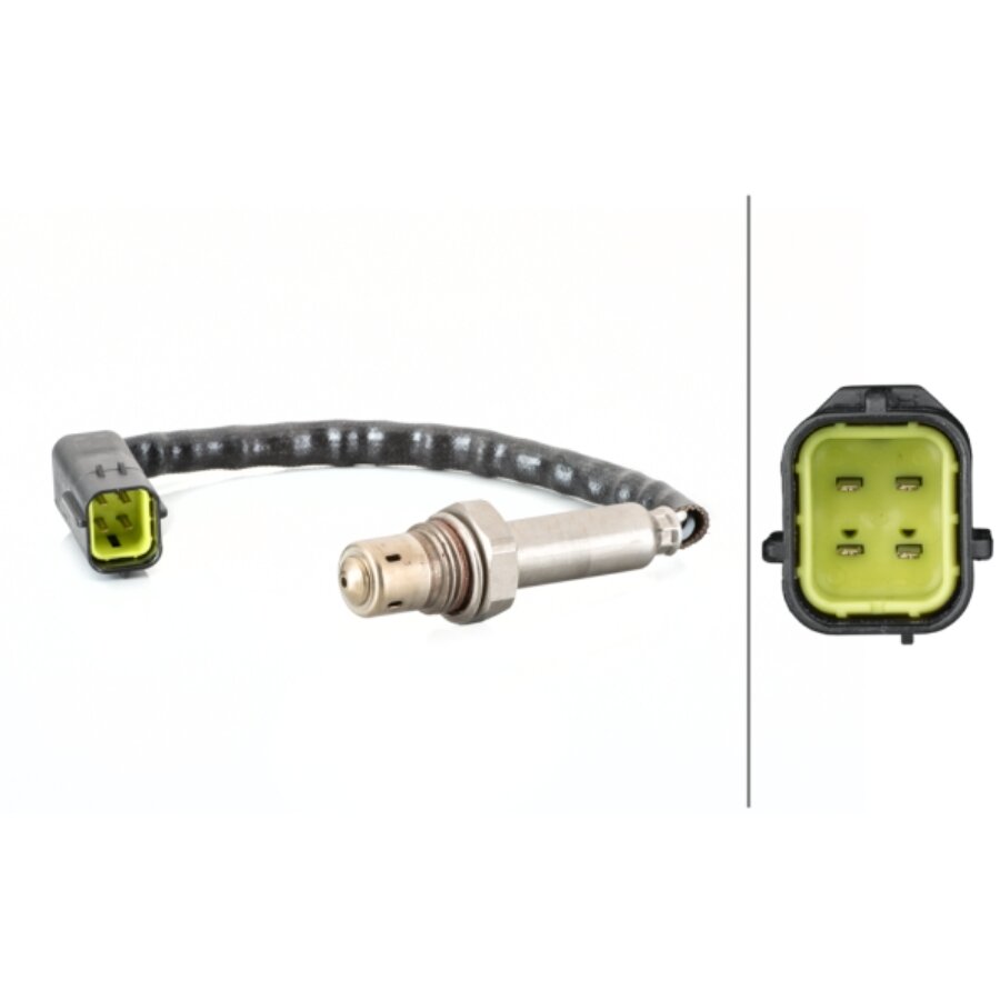 HELLA 6PA 358 103-141 Sonda Lambda - 6polos - Cable: 292mm - con material de montaje añadido