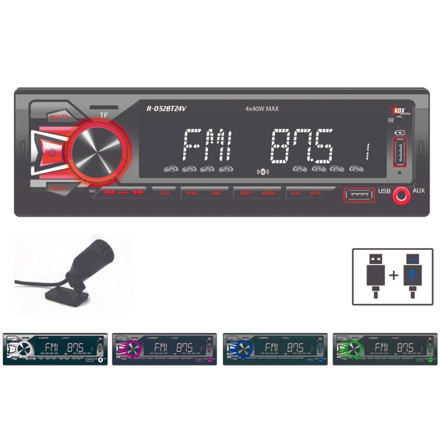 Autorradio Kdx Audio R-032bt24v