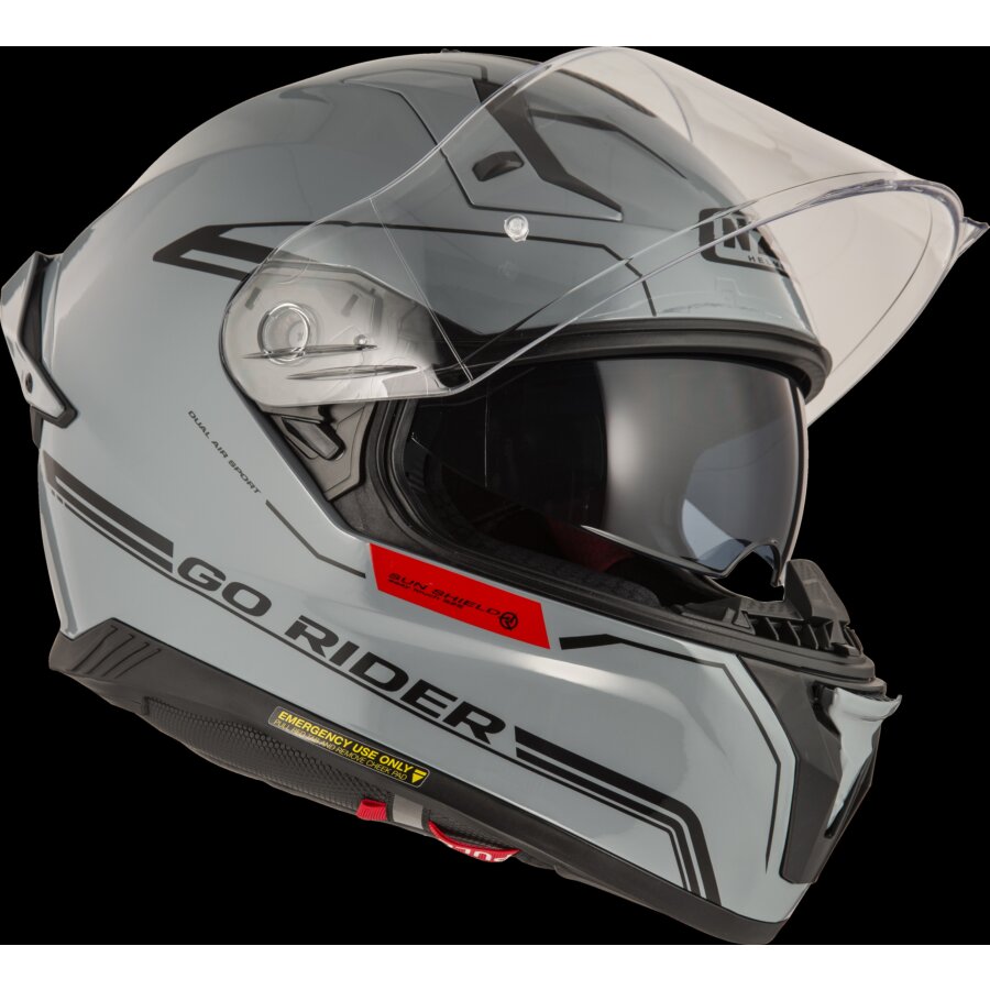 Casco moto integral NZI Go Rider Stream Solid gris XL Norauto