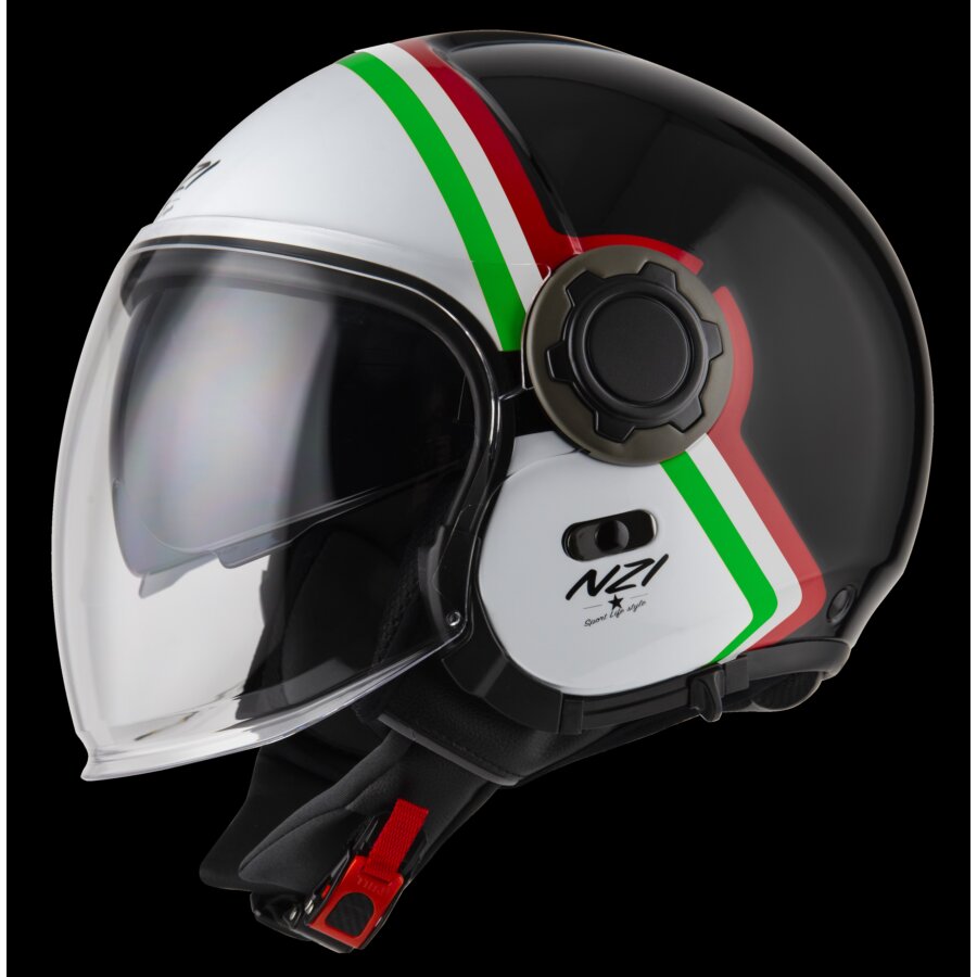 Casco jet NZI RINGWAY 2 DUO SKYLINE negro&blanco ITALY L - Norauto
