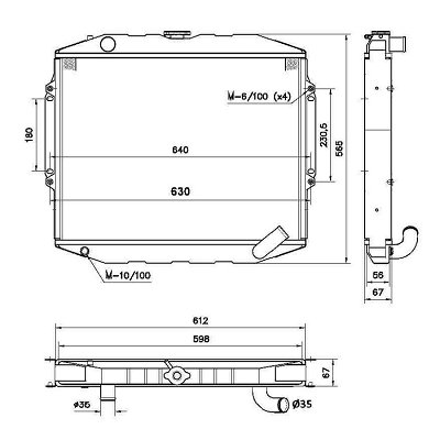 Radiador De Motor NRF 52248 - Refrigeración Para Equipos Agrícolas Y Maquinaria