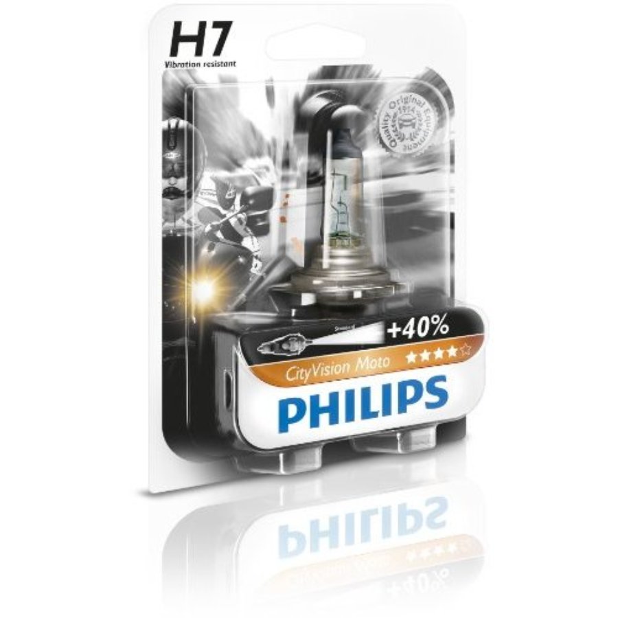 1 bombilla Philips H7 City Vision para vehículos de dos ruedas