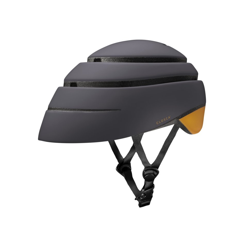 Casco plegable bicicleta/patinete adulto CLOSCA color Graphite Mustard talla L