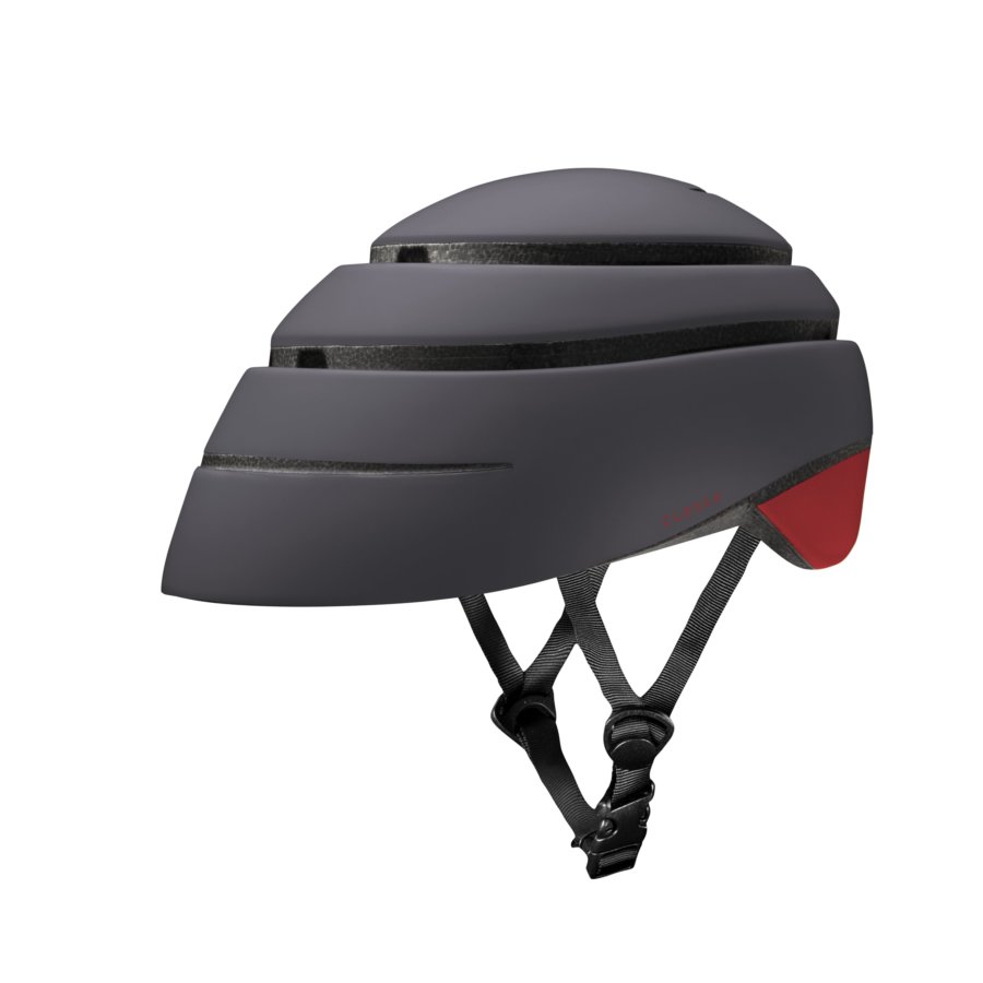 Casco plegable bicicleta/patinete adulto CLOSCA color Graphite Red Wine talla L