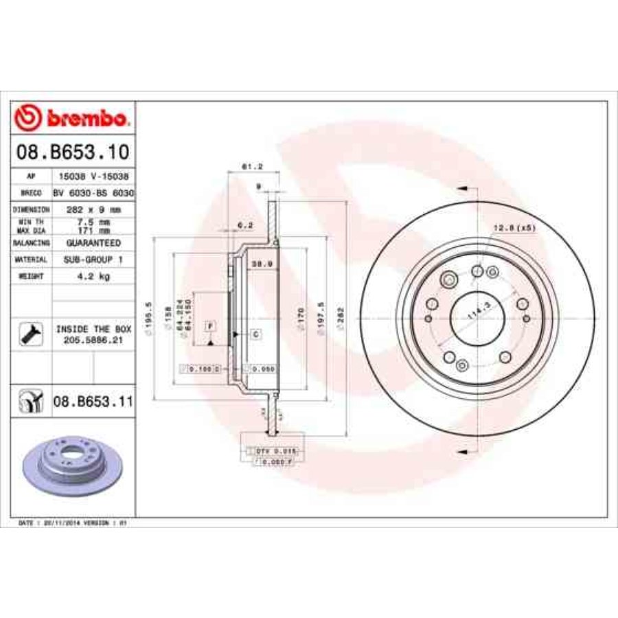 2 discos de freno BREMBO para