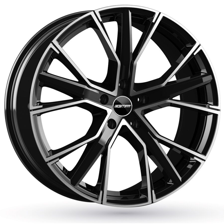 Llanta De Aluminio Gmp Gunner 10.5x21 5x112 Et43 Frontal Negro Pulido