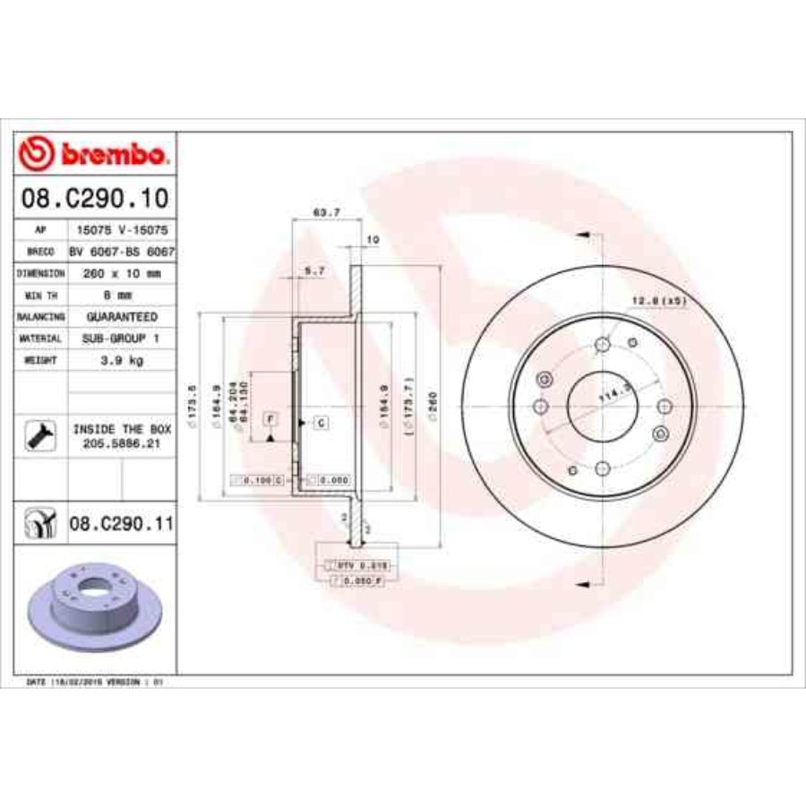BREMBO Disco Freno Anteriore 78B40830: 298mm Per Moto (XJR, YZF, XVS, TDM, R1, R6)