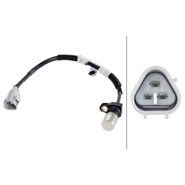 Capteur De Vilebrequin HELLA 6Pu 009 146-061 - 12V, 2 Pôles, Inductif - Pour Ford Fiesta, Escort, Sierra (années 80-90)