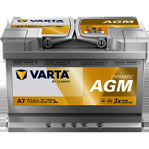 Batería Varta A7 Start & Stop Silver Dynamic Xev 70 Ah - 760 A