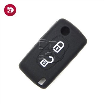 Funda de mando CITROEN-PEUGEOT negro 2 botones