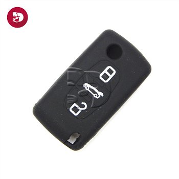 Funda de mando CITROEN-PEUGEOT negro 3 botones