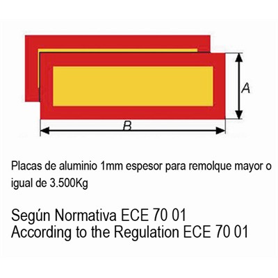 Placa de señalización homologada V-20 flexible - Norauto