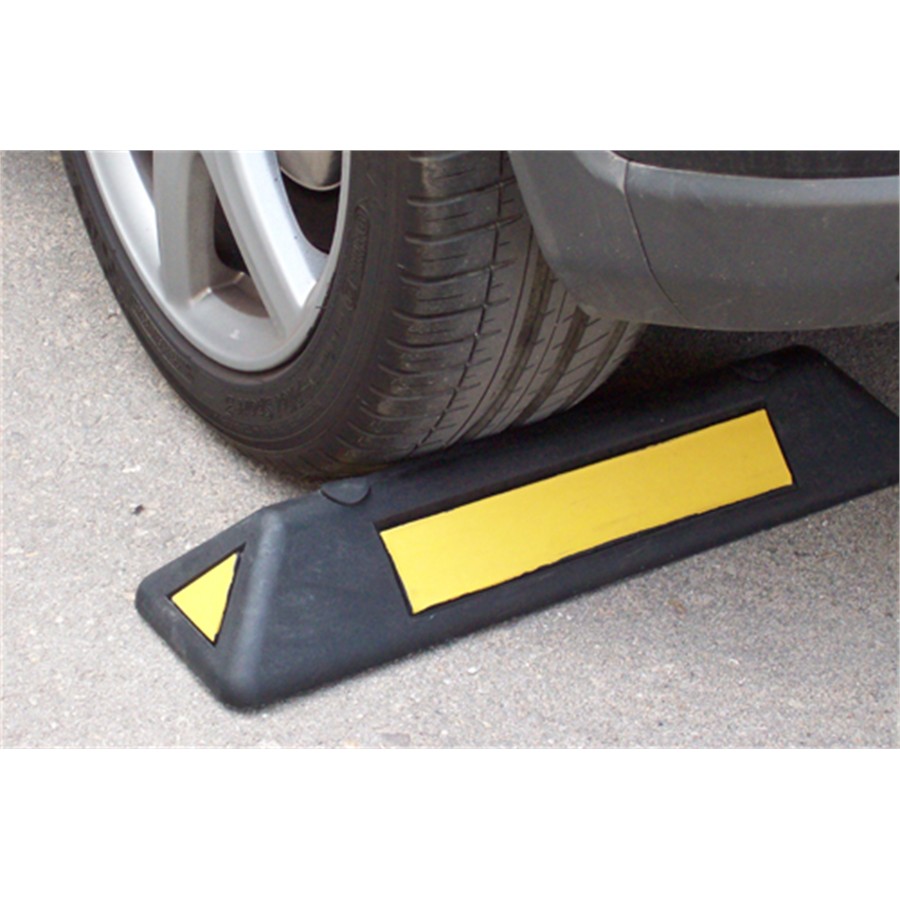 Tope de goma resistente para estacionamiento de automóviles, guía de rueda  de neumáticos, seguridad de estacionamiento