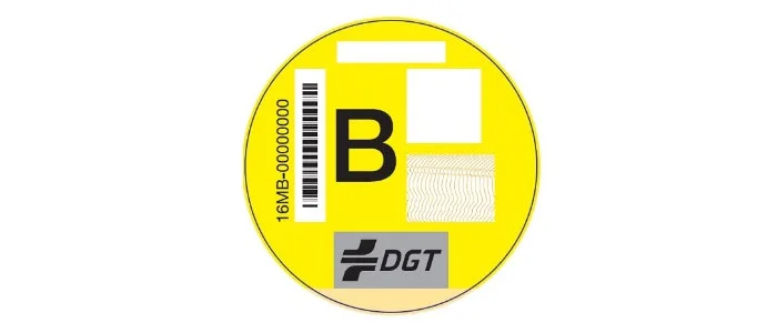 Soporte Pegatina Distintivo Ambiental DGT Homologado (Oficial)